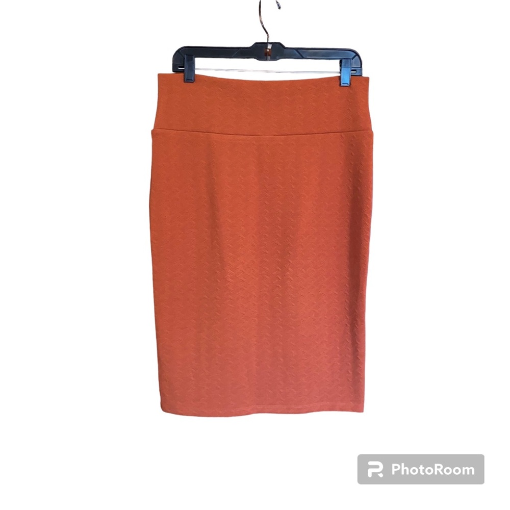 LuLaRoe Cassie Pencil skirt - Size L (14-16) - Solid dark rust color